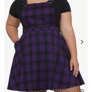 Purple overall dress
